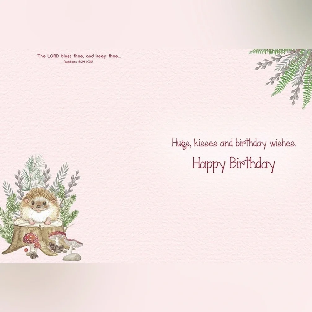 Hedgehog Mushroom Birthday Greeting Card, New, For Bundles Only 🍄🦔
